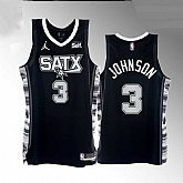 Men's San Antonio Spurs #3 Keldon Johnson 2022-23 Black Stitched Jersey,baseball caps,new era cap wholesale,wholesale hats